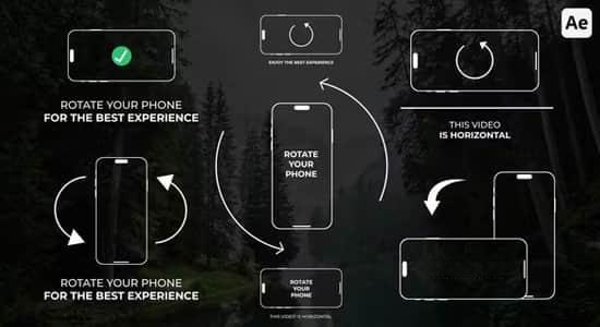 AE模板-手机翻转创意演示动画 Rotate Your Phone