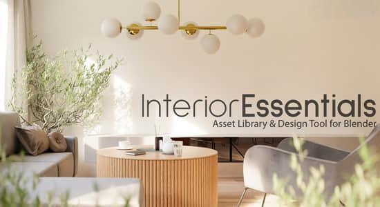 Blender插件-800种室内家具陈设装饰物品模型资产预设 Interior Essentials – Design Tool & Asset Library Blender插件-800种室内家具陈设装饰物品模型资产预设 Interior Essentials – Design Tool & Asset Library