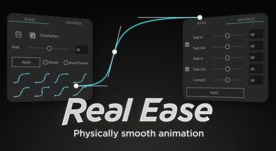 AE脚本-关键帧缓入缓出流畅曲线动画 Real Ease V1.1+使用教程 AE脚本-关键帧缓入缓出流畅曲线动画 Real Ease V1.1+使用教程