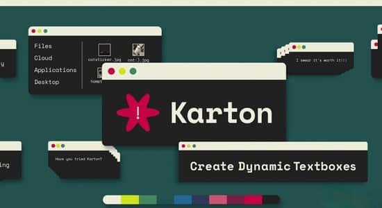 AE脚本-创建自适应动态文字底框动画 Karton V2.0.1 AE脚本-创建自适应动态文字底框动画 Karton V2.0.1