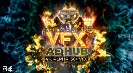 AE模板-36种火焰烟雾冲击波视觉特效动画 AE VFX Hub - Fire and Smoke Effects AE模板-36种火焰烟雾冲击波视觉特效动画 AE VFX Hub - Fire and Smoke Effects