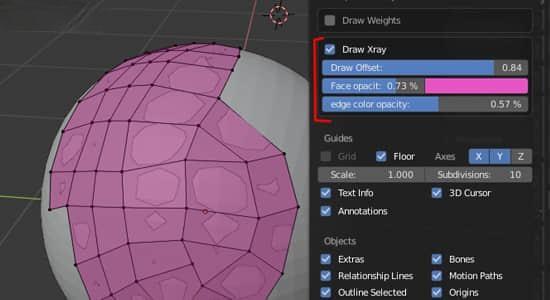 模型顶部网格绘制Blender插件 Draw Xray 3.0 With Snap+3.4 Without Snap Blender插件-模型顶部网格绘制工具 Draw Xray V4.2.1
