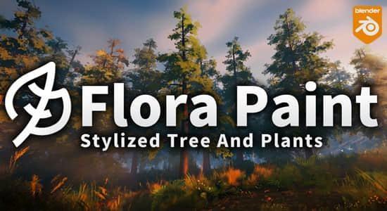 Blender插件-500种动漫卡通风格植物花草树木资产预设 Stylized Trees And Plants Tree Library – Flora Paint V1.2 Blender插件-500种动漫卡通风格植物花草树木资产预设 Stylized Trees And Plants Tree Library – Flora Paint V1.2