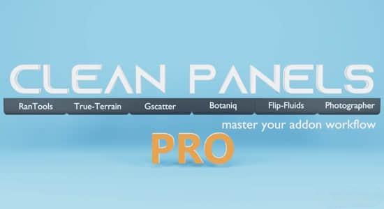 Blender插-工作流程界面管理件 Clean Panels Pro V7.0.3 Blender插-工作流程界面管理件 Clean Panels Pro V7.0.3