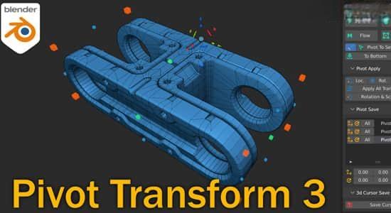 Blender插件-三维模型中心点变换移动工具 Pivot Transform V4.0 Blender插件-三维模型中心点变换移动工具 Pivot Transform V4.0