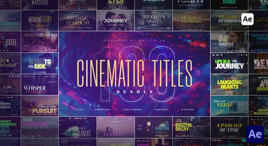 AE模板-100组电影质感文字标题封面排版宣传海报片名动画 Cinematic Titles AE模板-100组电影质感文字标题封面排版宣传海报片名动画 Cinematic Titles