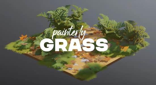 Blender预设-卡通绘画风格草地田野资产 Painterly Grass Blender预设-卡通绘画风格草地田野资产 Painterly Grass
