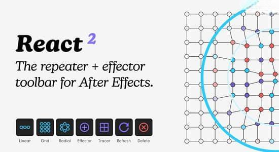 AE脚本-图层复制克隆排序随机衰减动画效果 React v2.0.1+使用教程 AE脚本-图层复制克隆排序随机衰减动画效果 React v2.0.1+使用教程
