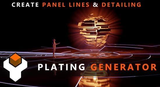 Blender插件-多边形纹理生成器 Plating Generator and Greebles v2.4 Blender插件-多边形纹理生成器 Plating Generator and Greebles v2.4