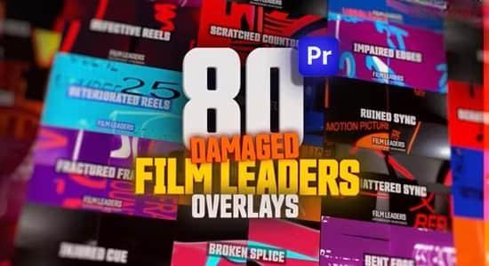PR模板-80种复古光效污渍刮痕混乱闪烁叠加特效动画 Animated Film Leaders Overlays Pack PR模板-80种复古光效污渍刮痕混乱闪烁叠加特效动画 Animated Film Leaders Overlays Pack