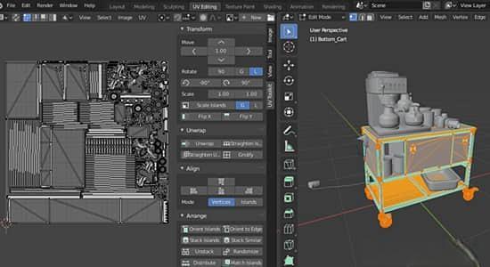 Blender插件-展UV贴图整理工具 UV Toolkit v2.1.2 Blender插件-展UV贴图整理工具 UV Toolkit v2.1.2