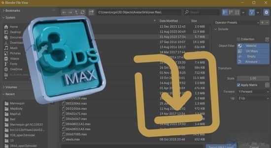 Blender插件-将3DS MAX文件直接导入Blender软件 Import Autodesk MAX V1.6.3 Blender插件-将3DS MAX文件直接导入Blender软件 Import Autodesk MAX V1.6.3