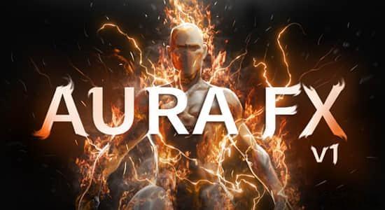 Blender预设-能量电流烟雾火焰粒子游戏电影特效资产包 Realtime Aura Fx Pack V1 Blender预设-能量电流烟雾火焰粒子游戏电影特效资产包 Realtime Aura Fx Pack V1
