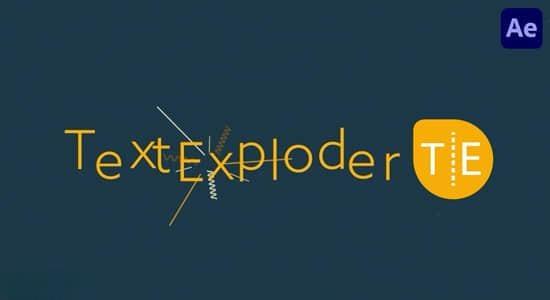 AE脚本-文字分割分离成单独图层 TextExploder v3.0.001+使用教程 AE脚本-文字分割分离成单独图层 TextExploder v3.0.001+使用教程