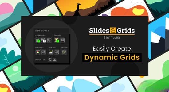 AE脚本-创建动态网格幻灯片视频墙展示动画 Slides & Grids V1.3.0 + 使用教程 AE脚本-创建动态网格幻灯片视频墙展示动画 Slides & Grids V1.3.0 + 使用教程