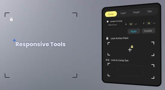 AE脚本-响应式自适应文字标题布局动画 Responsive Tools v1.0 AE脚本-响应式自适应文字标题布局动画 Responsive Tools v1.0