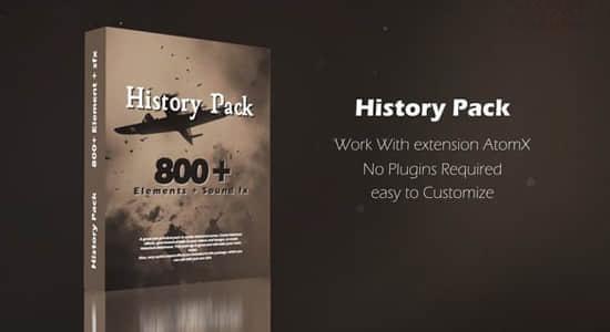 AE脚本-800个复古历史军事战争纪录片图文展示包装预设 History Pack AE脚本-800个复古历史军事战争纪录片图文展示包装预设 History Pack
