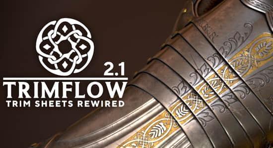 Blender插件-贴画纹理路径绘制工具 Trimflow V2.1.2+使用教程 Blender插件-贴画纹理路径绘制工具 Trimflow V2.1.2+使用教程