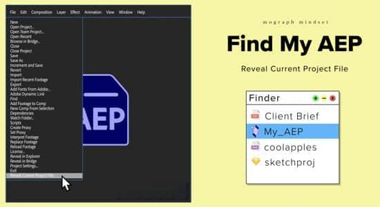 AE插件-快速查找工程存放位置 Find My AEP V2.6 Win/Mac AE插件-快速查找工程存放位置 Find My AEP V2.6 Win/Mac