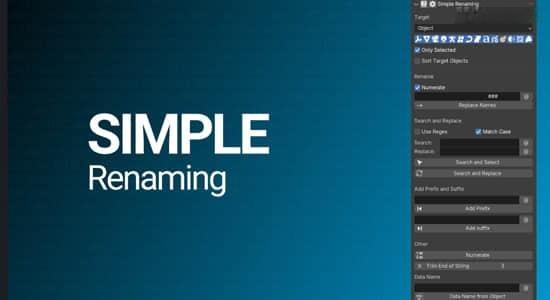 Blender插件-给三维模型批量重命名 Simple Renaming Panel V2.1.4 Blender插件-给三维模型批量重命名 Simple Renaming Panel V2.1.4