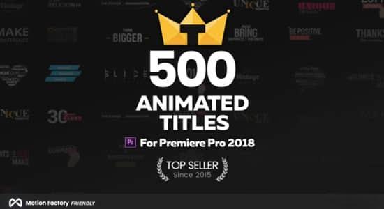 PR脚本-500种现代时尚动态文字标题排版动画 TypoKing