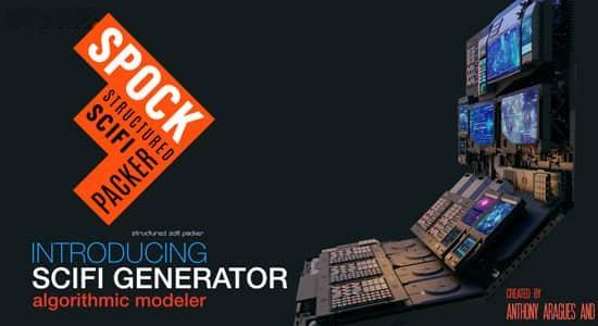 Blender插件-结构化科幻控制台模型生成器 Spock V1.1.1 – Structured Scifi Packer Blender插件-结构化科幻控制台模型生成器 Spock V1.1.1 – Structured Scifi Packer