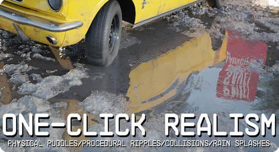 Blender插件-一键生成真实路面水坑特效 Physical Puddles Pro V4.2 Blender插件-一键生成真实路面水坑特效 Physical Puddles Pro V4.2