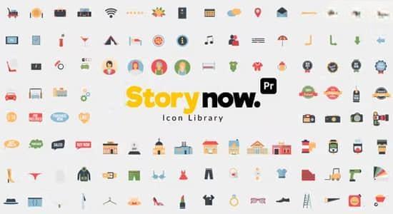 AE/PR模板-1400个二维扁平化多种领域行业MG图标动画 Story Now 1400 Icons Library AE/PR模板-1400个二维扁平化多种领域行业MG图标动画 Story Now 1400 Icons Library