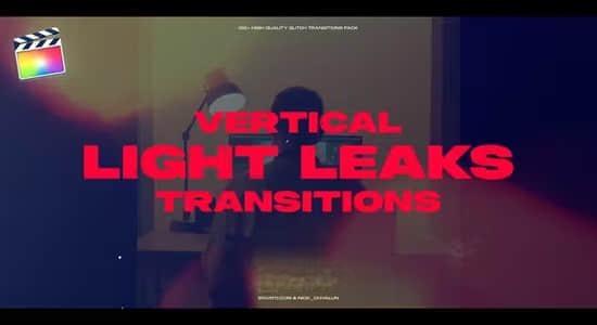 FCPX插件-104个竖屏镜头漏光炫光转场预设 Vertical Light Leaks Transitions