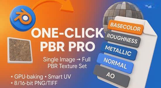 Blender插件-一键转换生成PBR材质 One-Click PBR Pro V0.8.1 Blender插件-一键转换生成PBR材质 One-Click PBR Pro V0.8.1