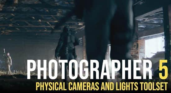 Blender插件-摄像机真实物理灯光自动对焦工具 Photographer v5.4.1+预设库