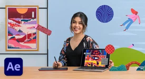 AE教程-创意手绘MG图形转场过渡动画制作 Animated Transitions with 2D Illustration & After Effects AE教程-创意手绘MG图形转场过渡动画制作 Animated Transitions with 2D Illustration & After Effects