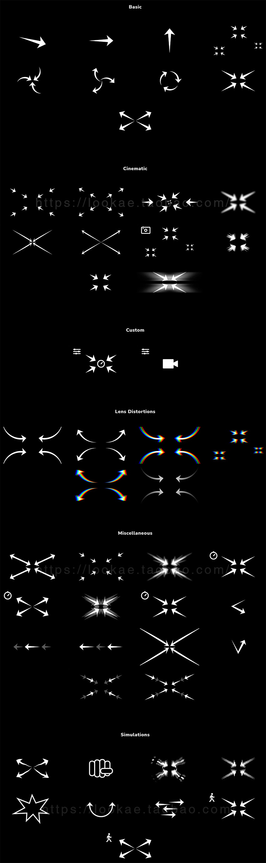 FCPX插件-50种模拟摄像机移动摇晃缩放旋转拉伸抖动畸变运镜动画预设