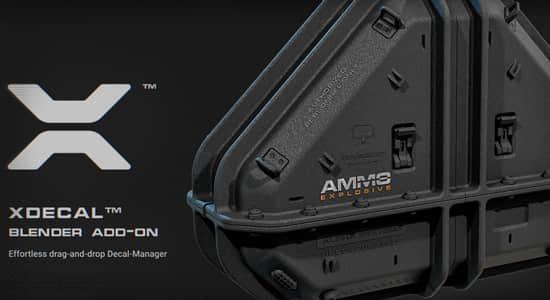 Blender插件-贴画纹理装饰管理工具 XDECAL Manager V1.06 Blender插件-贴画纹理装饰管理工具 XDECAL Manager V1.06