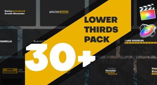 FCPX插件-30个现代流行简约字幕条标题动画预设 Lower Thirds Pack FCPX插件-30个现代流行简约字幕条标题动画预设 Lower Thirds Pack