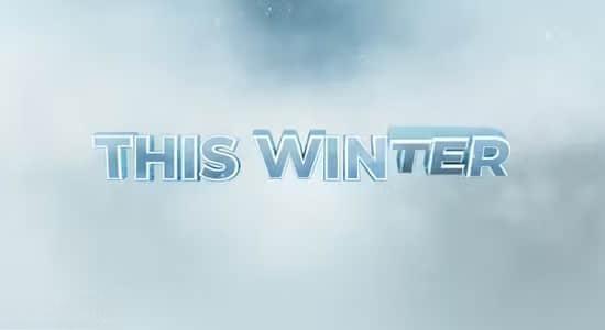 AE模板-寒冷冬日冰封暴风雪三维文字标题预告片头 Winter 3D Text Trailer