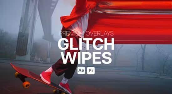 AE/PR模板-故障毛刺方向模糊擦除视觉特效 Overlays Glitch Wipes AE/PR模板-故障毛刺方向模糊擦除视觉特效 Overlays Glitch Wipes