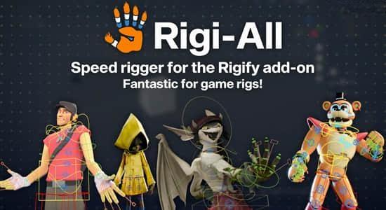 Blender插件-人体骨骼绑定工具 Rigi-All v1.5.1 Blender插件-人体骨骼绑定工具 Rigi-All v1.5.1