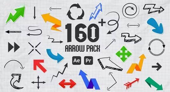 AE/PR模板-160组手绘涂鸦箭头图形动画 Arrow Pack AE/PR模板-160组手绘涂鸦箭头图形动画 Arrow Pack