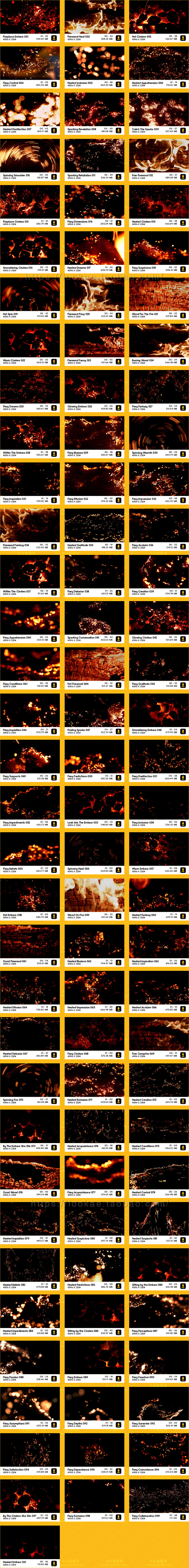 4K视频素材-100个真实火焰燃烧闷烧阴燃炽热动画 BBV30 4K视频素材-100个真实火焰燃烧闷烧阴燃炽热动画 BBV30