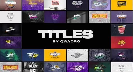 AE模板-33个动态设计文字标题排版动画 Titles