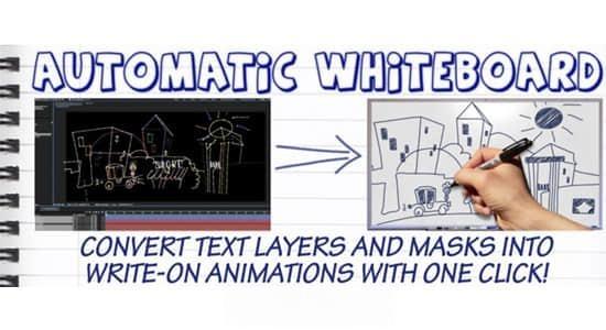 AE脚本-自动创建手写描绘动画 Automatic Whiteboard v1.2