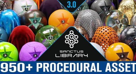 Blender插件-程序化材质预设库 Sanctus Library V3.0 - Procedural Materials