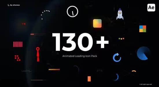 AE模板-130个加载读取图形效果动画 Loading Pack