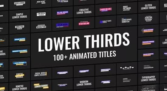 PR模板-现代简洁文字标题字幕条动画预设 Animated Lower Thirds