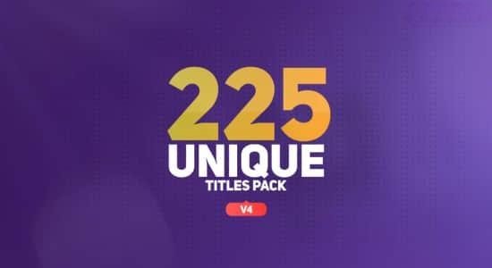 AE模板-225组现代简洁文字标题字幕条动画 The Titles V4 AE模板-225组现代简洁文字标题字幕条动画 The Titles V4