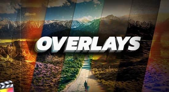 FCPX插件-50种图形光效粒子阴影复古刮痕纹理混合叠加动画效果 Overlays FCPX插件-50种图形光效粒子阴影复古刮痕纹理混合叠加动画效果 Overlays