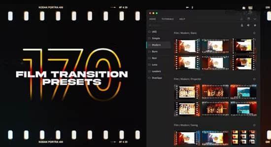 AE/PR脚本-170组复古老电影胶片转场过渡预设 Film Transitions AE/PR脚本-170组复古老电影胶片转场过渡预设 Film Transitions
