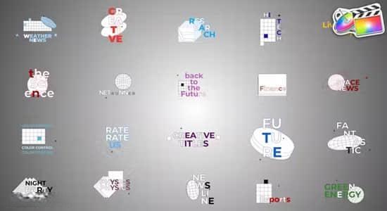 FCPX插件-20个抽象科技独特文字标题标题动画 Abstract Technology Titles FCPX插件-20个抽象科技独特文字标题标题动画 Abstract Technology Titles