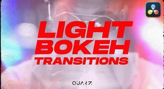 达芬奇模板-镜头光效闪烁视频转场预设 Light Bokeh Transitions for Davinci Resolve